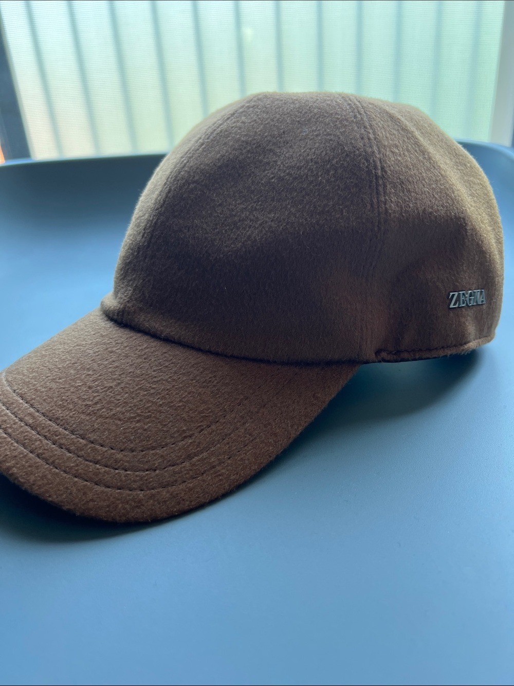ZEGNA Brown cashmere Baseball Cap